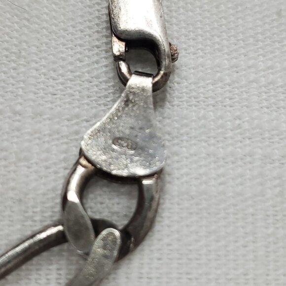 Vintage Mens Figaro Sterling Silver 925 9mm 18 Gram Bracelet - Picture 4 of 12